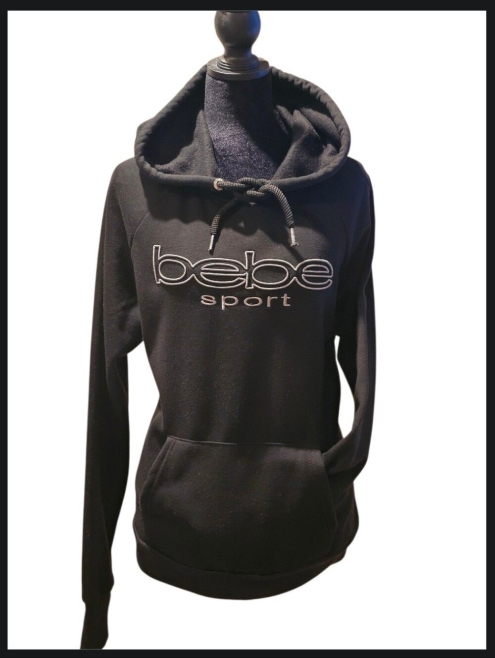 bebe Sport Women's Black Hoodie Pullover